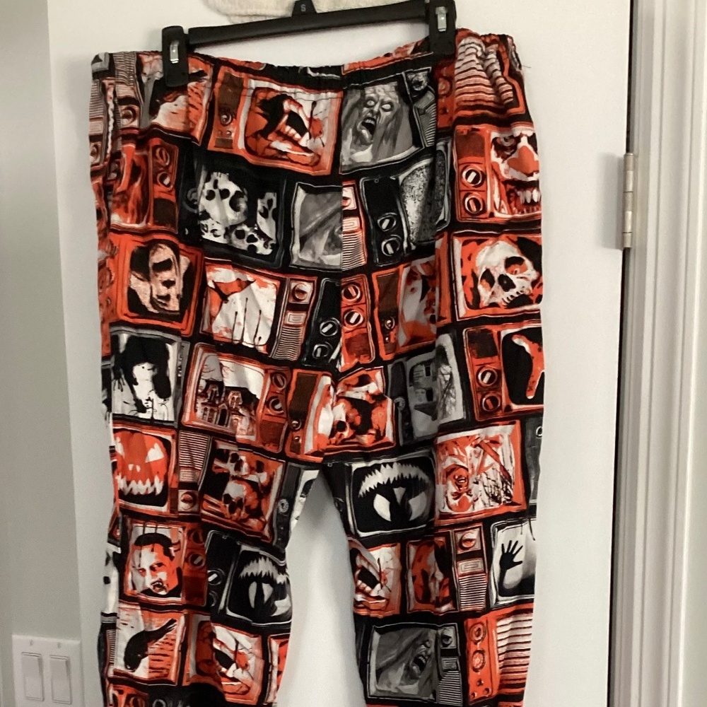 Women Halloween Lounge Pants Size XL Horror Movies Tv Ghosts